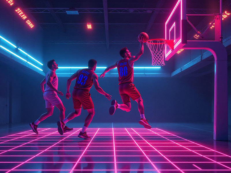 家里有个篮球场，老婆还能陪你一起打球，这是多么幸福一件事😺